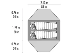 Tent MSR Elixir 2 Tent Gray V2 -Outdoor Kampeerwinkel 3 10311 msr elixir 2 floorplan top