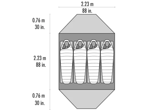 Tent MSR Elixir 4 Tent Gray V2 -Outdoor Kampeerwinkel 3