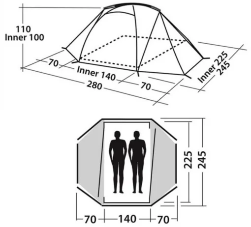 Tent Easy Camp Equinox 200 Blauw -Outdoor Kampeerwinkel 6