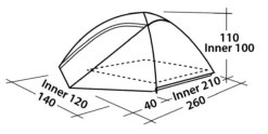 Tent Easy Camp Meteor 200 Oranje -Outdoor Kampeerwinkel Meteor20x1 2