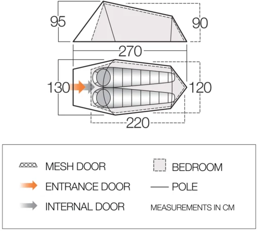 Tent Vango Soul 200 Treetops -Outdoor Kampeerwinkel vango 2019 tents floorplan soul 200 1